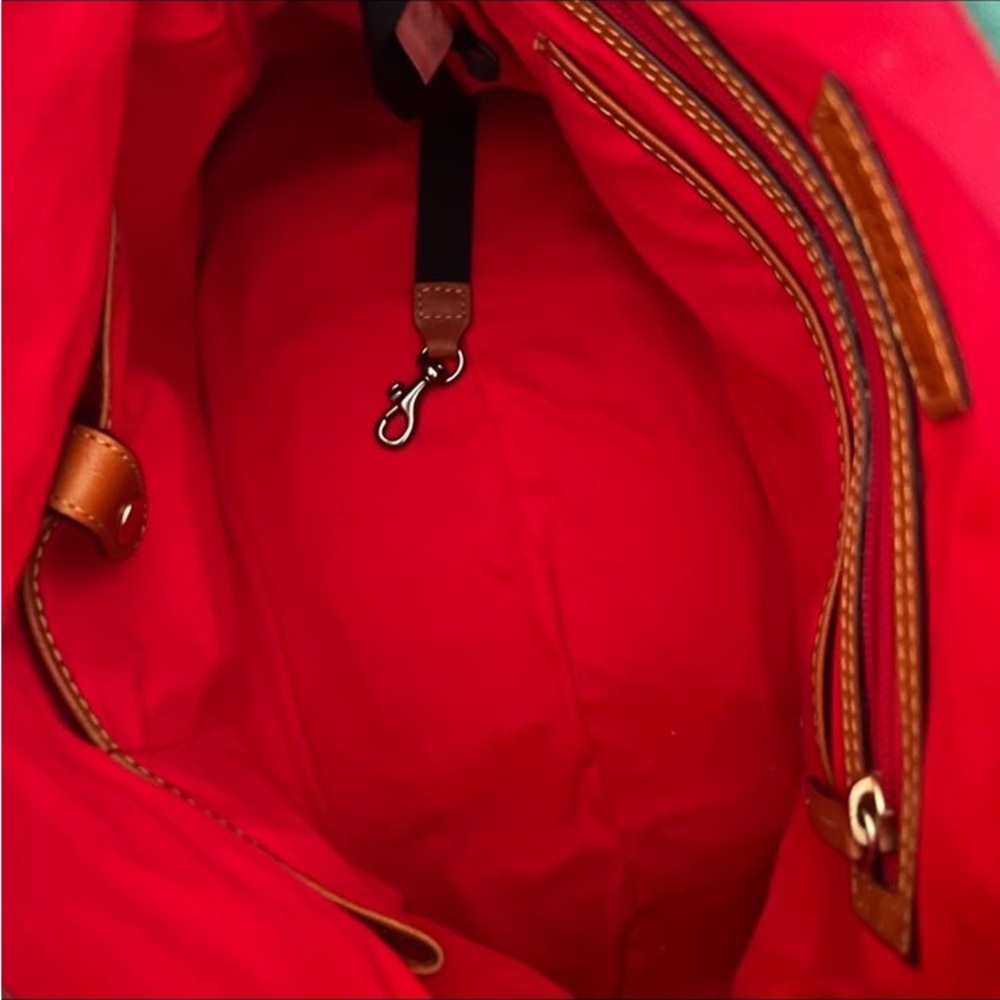 Dooney and Bourke Suede Florentine Leather Large Domed Satchel Bag - Picture 6 of 6